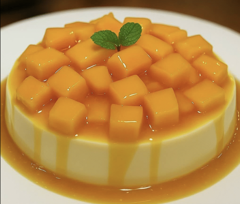 Gelatina de Mango con Queso Crema: Un Postre Cremoso, Frutal y Refrescante